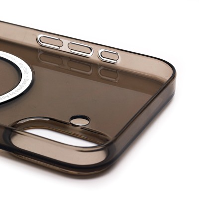 Чехол-накладка для Apple iPhone 16 Plus (прозрачный/черный) ORG PC Clear Case SafeMag