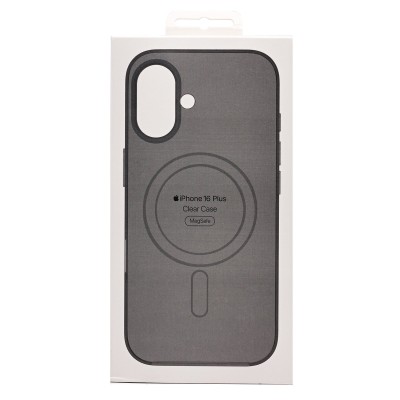 Чехол-накладка для Apple iPhone 16 Plus (прозрачный/черный) ORG PC Clear Case SafeMag