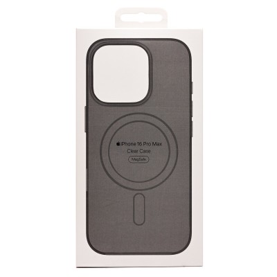 Чехол-накладка для Apple iPhone 16 Pro Max (прозрачный/черный) ORG PC Clear Case SafeMag