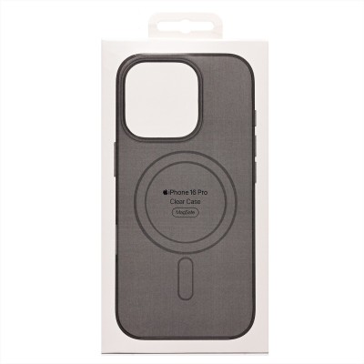 Чехол-накладка для Apple iPhone 16 Pro (прозрачный/черный) ORG PC Clear Case SafeMag