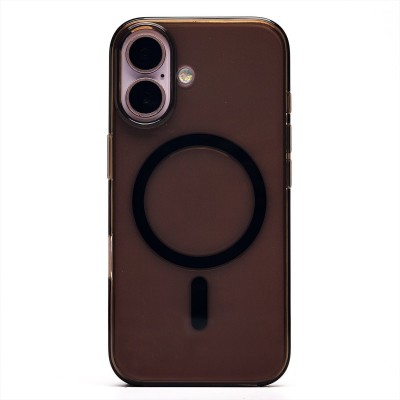 Чехол-накладка для Apple iPhone 16 (прозрачный/черный) ORG PC Clear Case SafeMag