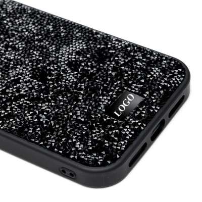 Чехол-накладка для Apple iPhone 14 Pro Max россыпь кристаллов (черный) ORG PC071 POSH SHINE