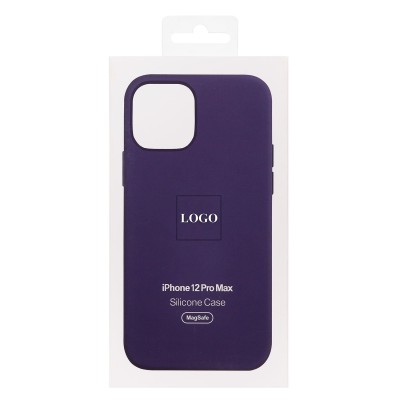 Чехол-накладка для Apple iPhone 12 Pro Max (аметист) ORG Silicone Case SafeMag с анимацией