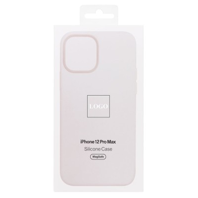 Чехол-накладка для Apple iPhone 12 Pro Max (белый) ORG Silicone Case SafeMag с анимацией
