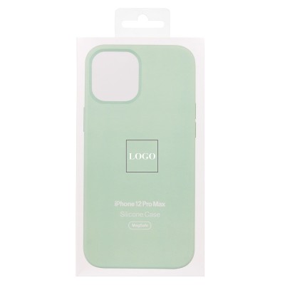 Чехол-накладка для Apple iPhone 12 Pro Max (фисташковый) ORG Silicone Case SafeMag с анимацией