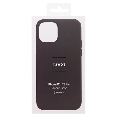 Чехол-накладка для Apple iPhone 12 (черный) ORG Silicone Case SafeMag с анимацией