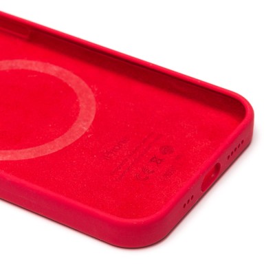 Чехол-накладка для Apple iPhone 12 (красный) ORG Silicone Case SafeMag с анимацией