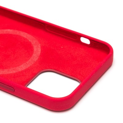 Чехол-накладка для Apple iPhone 12 (красный) ORG Silicone Case SafeMag с анимацией