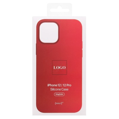 Чехол-накладка для Apple iPhone 12 (красный) ORG Silicone Case SafeMag с анимацией
