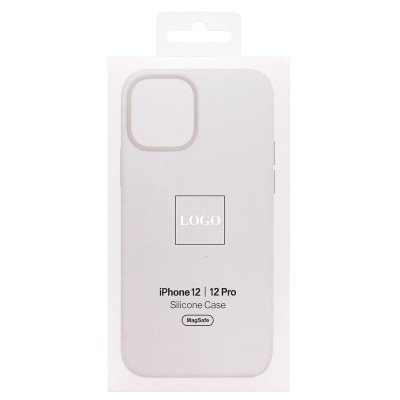 Чехол-накладка для Apple iPhone 12 (белый) ORG Silicone Case SafeMag с анимацией