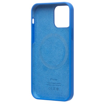 Чехол-накладка для Apple iPhone 12 (голубой) ORG Silicone Case SafeMag с анимацией