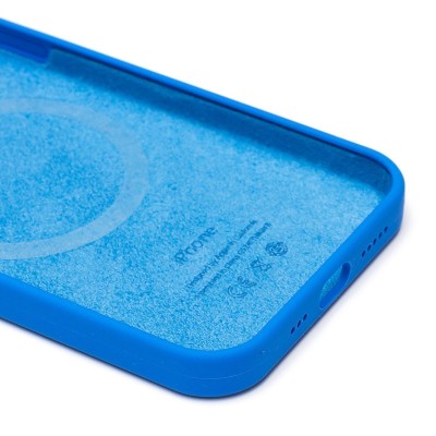 Чехол-накладка для Apple iPhone 12 (голубой) ORG Silicone Case SafeMag с анимацией