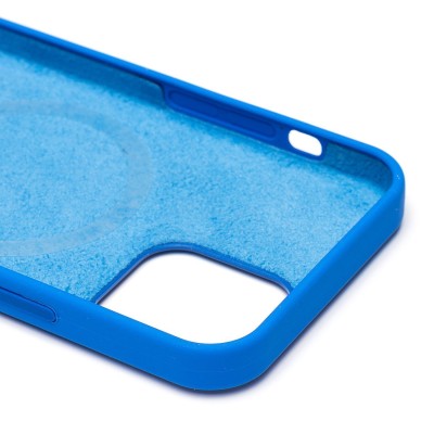 Чехол-накладка для Apple iPhone 12 (голубой) ORG Silicone Case SafeMag с анимацией