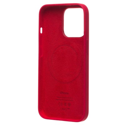 Чехол-накладка для Apple iPhone 13 Pro (красный) ORG Silicone Case SafeMag с анимацией