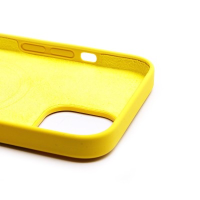 Чехол-накладка для Apple iPhone 13 (лимонный) ORG Silicone Case SafeMag с анимацией
