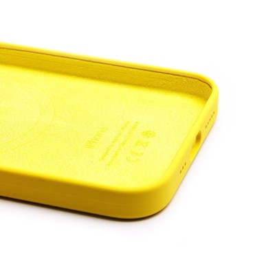 Чехол-накладка для Apple iPhone 13 (лимонный) ORG Silicone Case SafeMag с анимацией