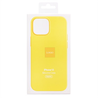 Чехол-накладка для Apple iPhone 13 (лимонный) ORG Silicone Case SafeMag с анимацией