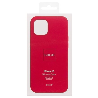 Чехол-накладка для Apple iPhone 13 (красный) ORG Silicone Case SafeMag с анимацией