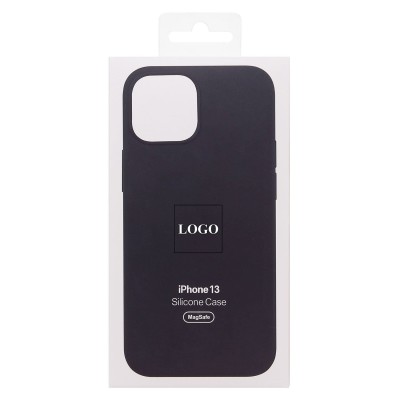 Чехол-накладка для Apple iPhone 13 (чёрный) ORG Silicone Case SafeMag с анимацией