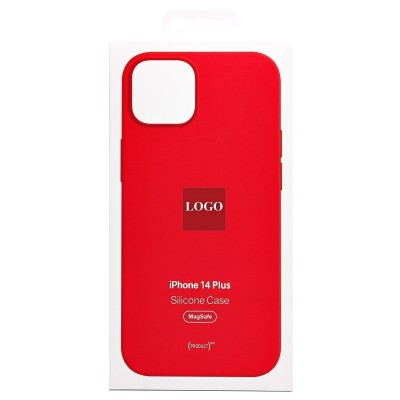 Чехол-накладка для Apple iPhone 14 Plus (красный) ORG Silicone Case SafeMag с анимацией Чехол-накладка для Apple iPhone 14 Plus (красный) ORG Silicone Case SafeMag с анимацией