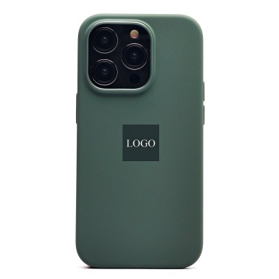 Чехол-накладка для Apple iPhone 14 Pro (оливковый) ORG Silicone Case SafeMag с анимацией