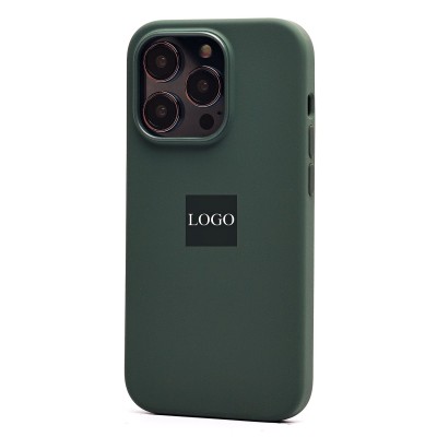 Чехол-накладка для Apple iPhone 14 Pro (оливковый) ORG Silicone Case SafeMag с анимацией