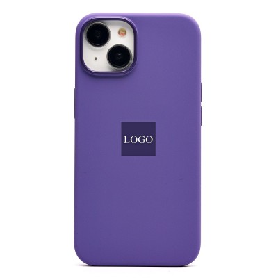 Чехол-накладка для Apple iPhone 14 (ирис) ORG Silicone Case SafeMag с анимацией