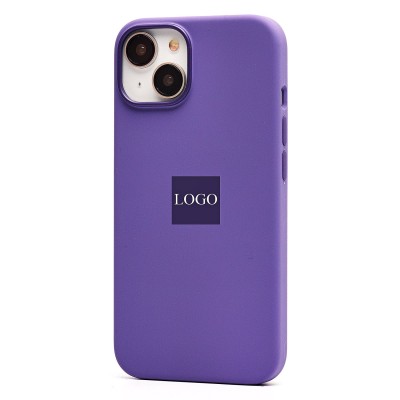 Чехол-накладка для Apple iPhone 14 (ирис) ORG Silicone Case SafeMag с анимацией