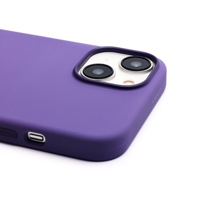 Чехол-накладка для Apple iPhone 14 (ирис) ORG Silicone Case SafeMag с анимацией