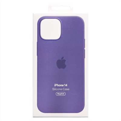 Чехол-накладка для Apple iPhone 14 (ирис) ORG Silicone Case SafeMag с анимацией