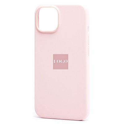 Чехол-накладка для Apple iPhone 14 (розовый мел) ORG Silicone Case SafeMag с анимацией