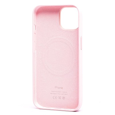 Чехол-накладка для Apple iPhone 14 (розовый мел) ORG Silicone Case SafeMag с анимацией