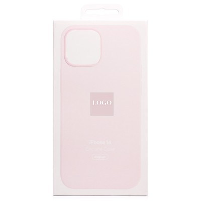 Чехол-накладка для Apple iPhone 14 (розовый мел) ORG Silicone Case SafeMag с анимацией