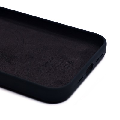 Чехол-накладка для Apple iPhone 15 Pro Max (черный) ORG Silicone Case SafeMag с анимацией