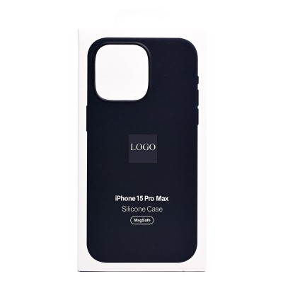 Чехол-накладка для Apple iPhone 15 Pro Max (черный) ORG Silicone Case SafeMag с анимацией