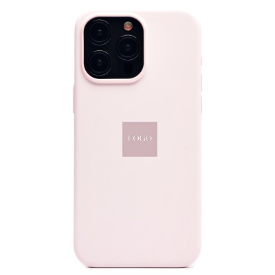 Чехол-накладка для Apple iPhone 15 Pro Max (светло-розовый) ORG Silicone Case SafeMag с анимацией