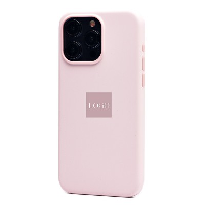 Чехол-накладка для Apple iPhone 15 Pro Max (светло-розовый) ORG Silicone Case SafeMag с анимацией