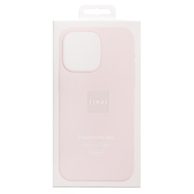 Чехол-накладка для Apple iPhone 15 Pro Max (светло-розовый) ORG Silicone Case SafeMag с анимацией