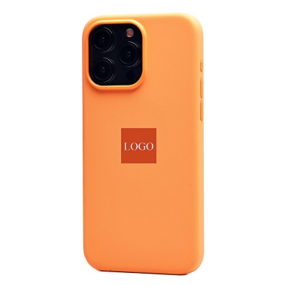 Чехол-накладка для Apple iPhone 15 Pro Max (апельсиновый щербет) ORG Silicone Case SafeMag с анимацией