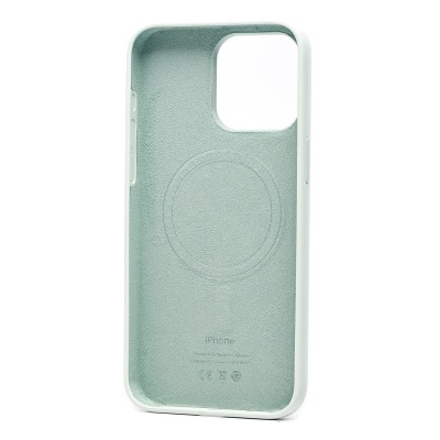 Чехол-накладка для Apple iPhone 15 Pro Max (нежный мятный) ORG Silicone Case SafeMag с анимацией