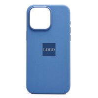 Чехол-накладка для Apple iPhone 15 Pro Max (зимний синий) ORG Silicone Case SafeMag с анимацией