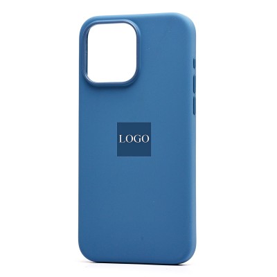 Чехол-накладка для Apple iPhone 15 Pro Max (зимний синий) ORG Silicone Case SafeMag с анимацией