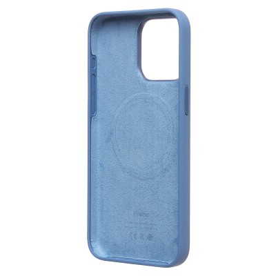 Чехол-накладка для Apple iPhone 15 Pro Max (зимний синий) ORG Silicone Case SafeMag с анимацией