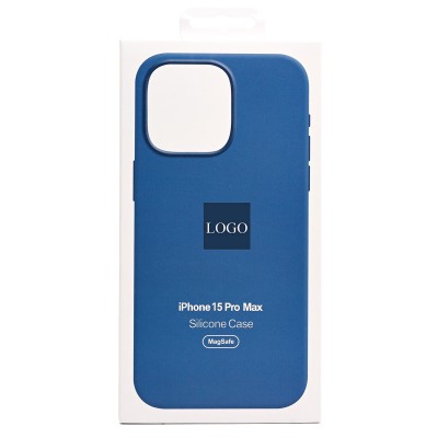 Чехол-накладка для Apple iPhone 15 Pro Max (зимний синий) ORG Silicone Case SafeMag с анимацией
