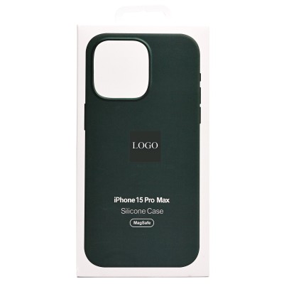 Чехол-накладка для Apple iPhone 15 Pro Max (кипарис) ORG Silicone Case SafeMag с анимацией