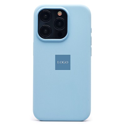 Чехол-накладка для Apple iPhone 15 Pro (голубой) ORG Silicone Case SafeMag с анимацией
