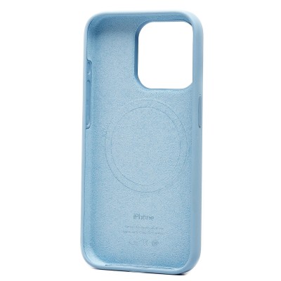 Чехол-накладка для Apple iPhone 15 Pro (голубой) ORG Silicone Case SafeMag с анимацией
