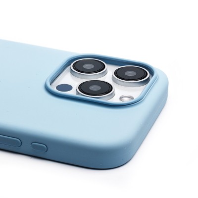 Чехол-накладка для Apple iPhone 15 Pro (голубой) ORG Silicone Case SafeMag с анимацией