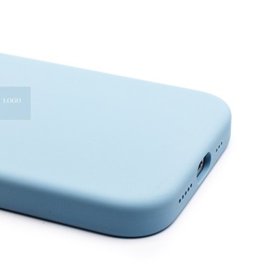 Чехол-накладка для Apple iPhone 15 Pro (голубой) ORG Silicone Case SafeMag с анимацией