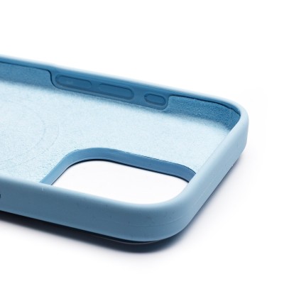 Чехол-накладка для Apple iPhone 15 Pro (голубой) ORG Silicone Case SafeMag с анимацией